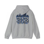 Detroit 313 Drip Skyline Hoodie | Graffiti Letter B Chest Design