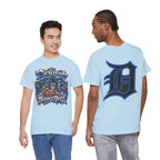 Detroit Basketball Lion Graphic Tee | Motor City D Old English Logo