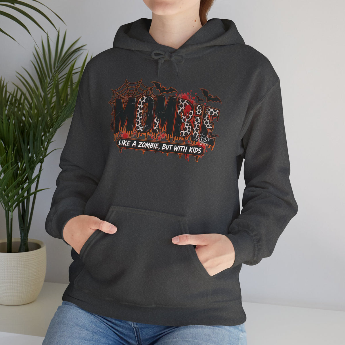 Mama Halloween Hoodie | spiderweb bats leopard print, spooky family mom sweatshirt