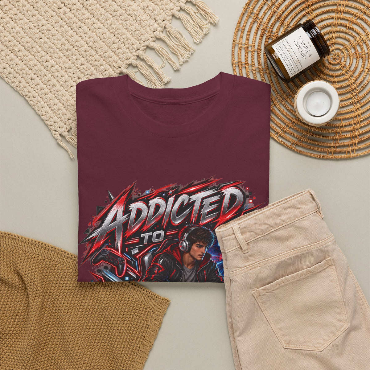 Addicted to Gaming Graphic T-Shirt