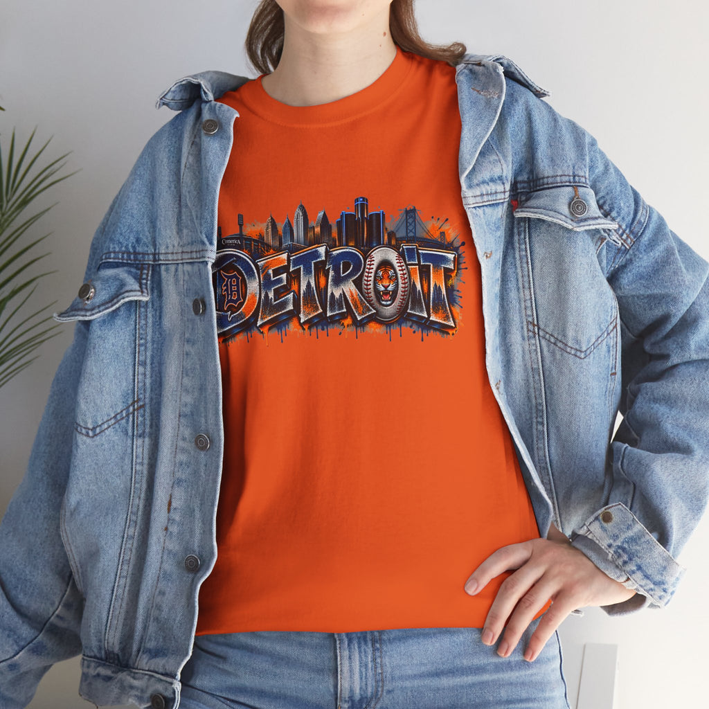 Detroit skyline graffiti T-Shirt | city skyline tee, urban street art