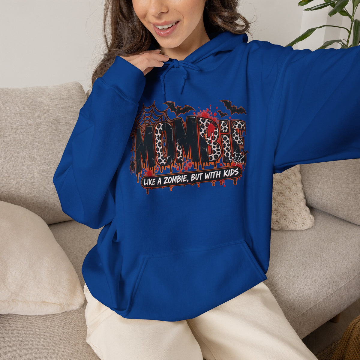 Mama Halloween Hoodie | spiderweb bats leopard print, spooky family mom sweatshirt