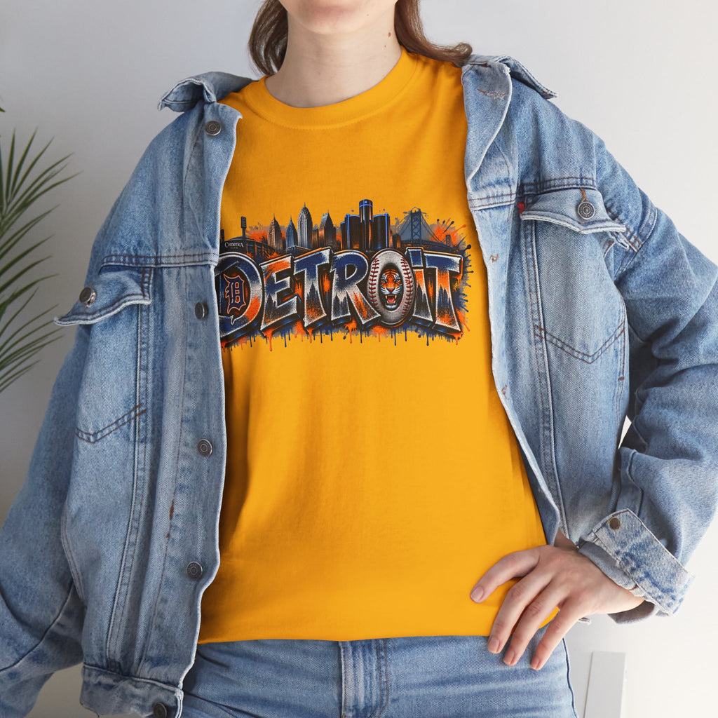 Detroit skyline graffiti T-Shirt | city skyline tee, urban street art