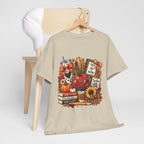 Teacher Love Inspire apple stack T-Shirt | Fall teacher autumn design
