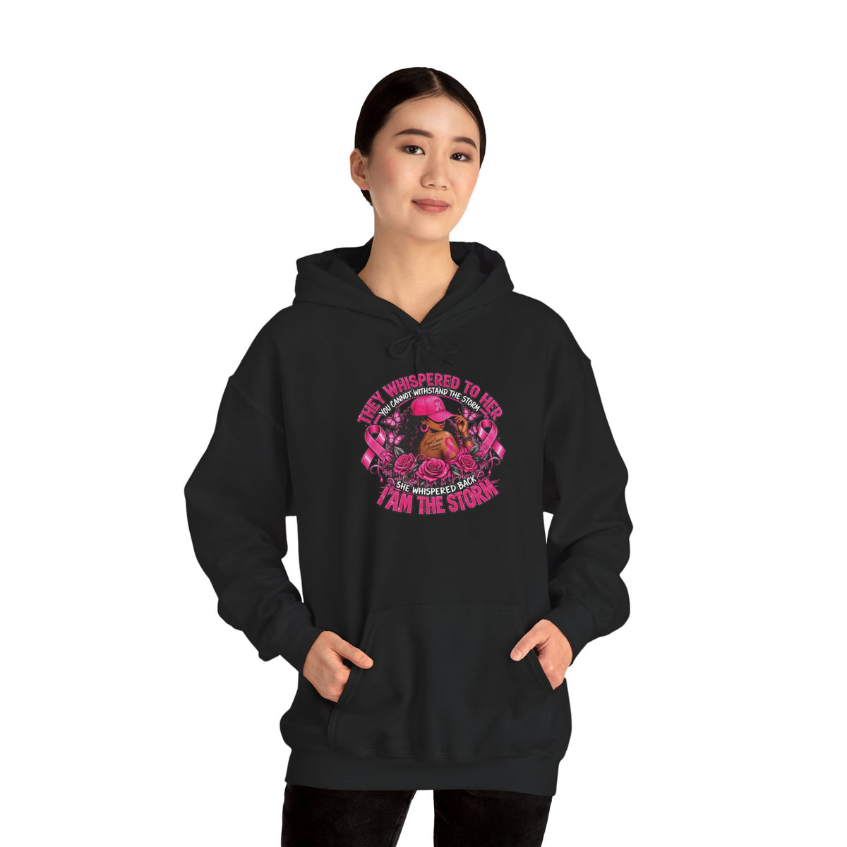 I am the storm, Breast cancer awareness hoodie.