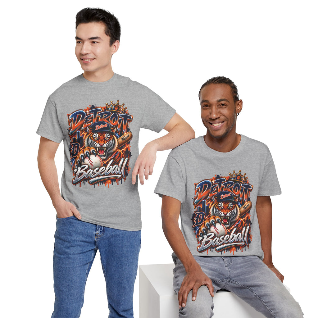 Detroit Tigers Tiger Baseball Tee | Vintage Mascot Detroit Baseball Shirt
