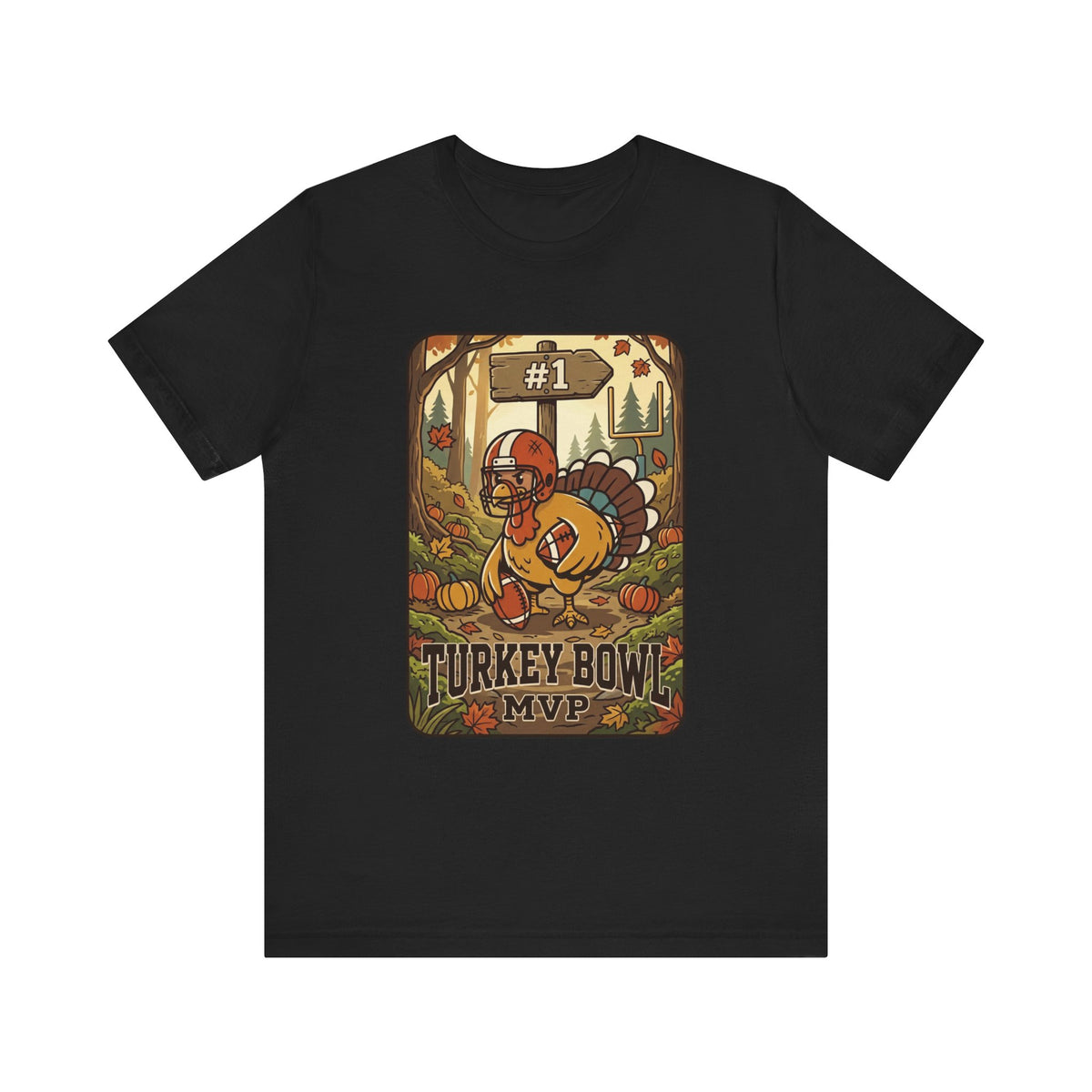 Turkey Bowl MVP T-Shirt | Thanksgiving Football Turkey Design