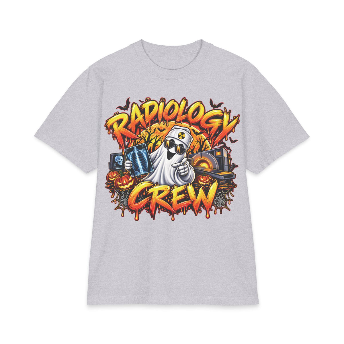Medical Radiology Crew Ghost Graphic Tee | Halloween X-ray Theme