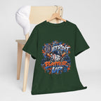 Detroit Batter Up T-Shirt | Baseball City Skyline Tee