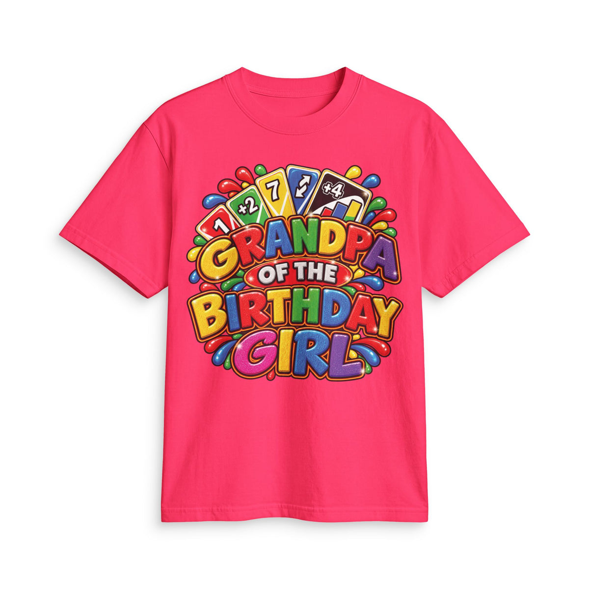 Grandpa of the Birthday Girl T-Shirt | Colorful Birthday Design