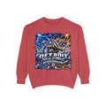Detroit Skyline Motor City graphic Sweatshirt | Vintage cityscape, engine, blue orange