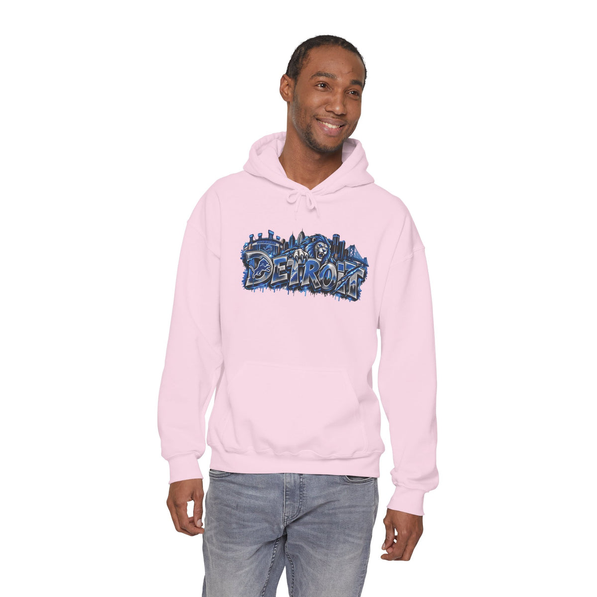 Detroit Graffiti Style Hoodie | City Skyline Street Art Pullover