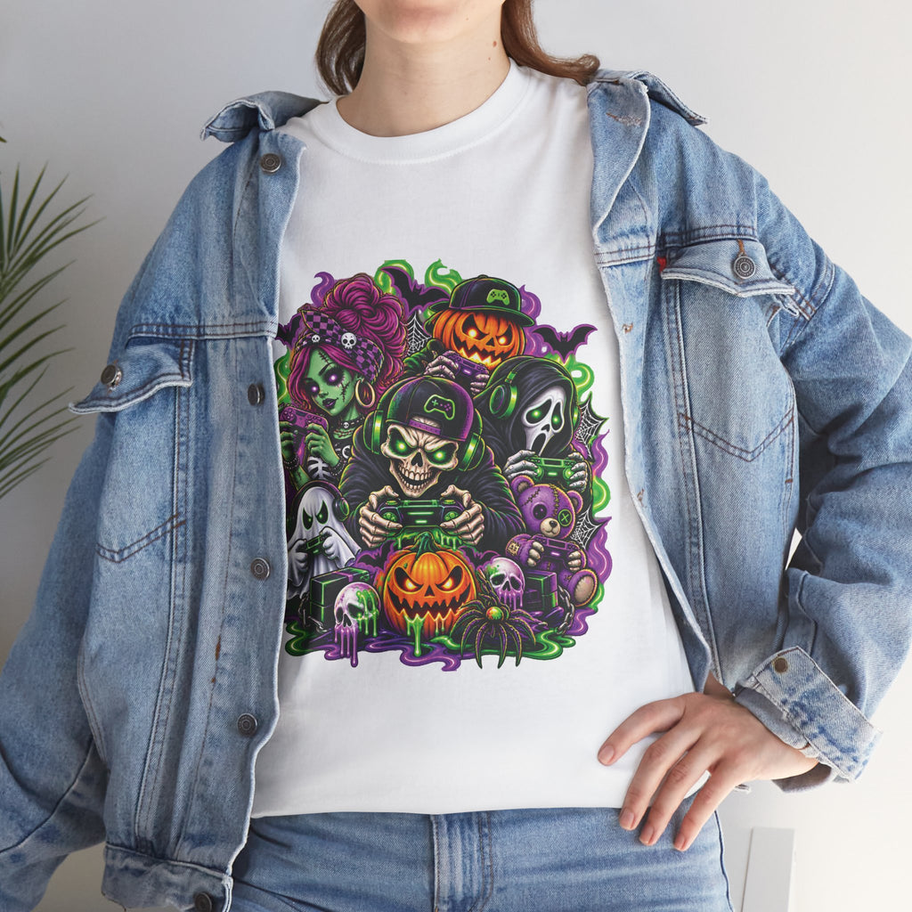 Spooky Halloween Monsters T-Shirt | Pumpkin, Ghost, Witch, Skeleton