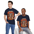 Cozy Raccoon Fall Vibes T-Shirt | Autumn Pumpkin Leaves Tee