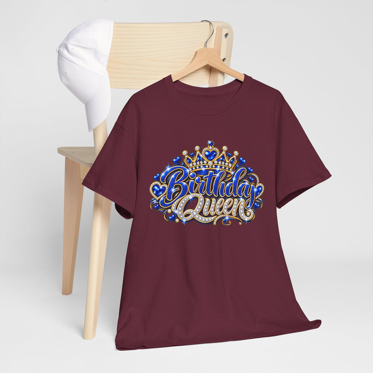 Birthday Blue Queen Crown Graphic Tee