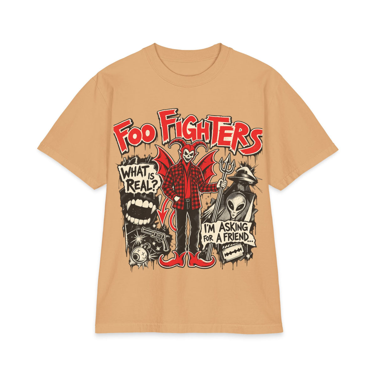 Foo Fighters band logo tee | Rock skull graphic T-Shirt
