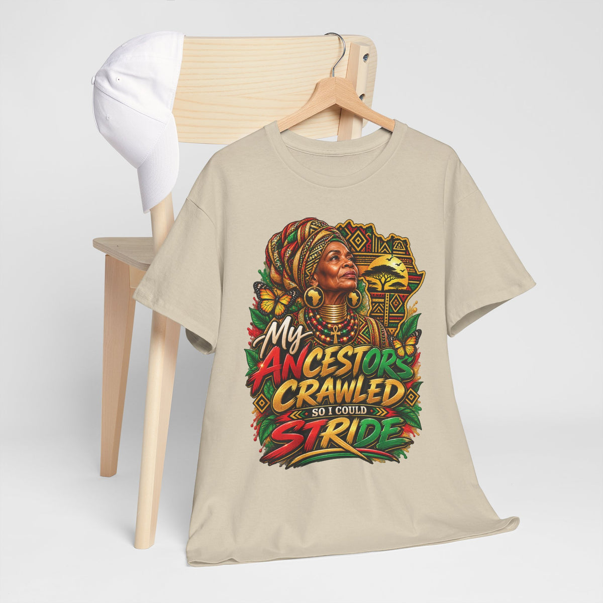 My Ancestors Crawled So I Could Stride T-Shirt | Afrocentric Heritage Pride Tee