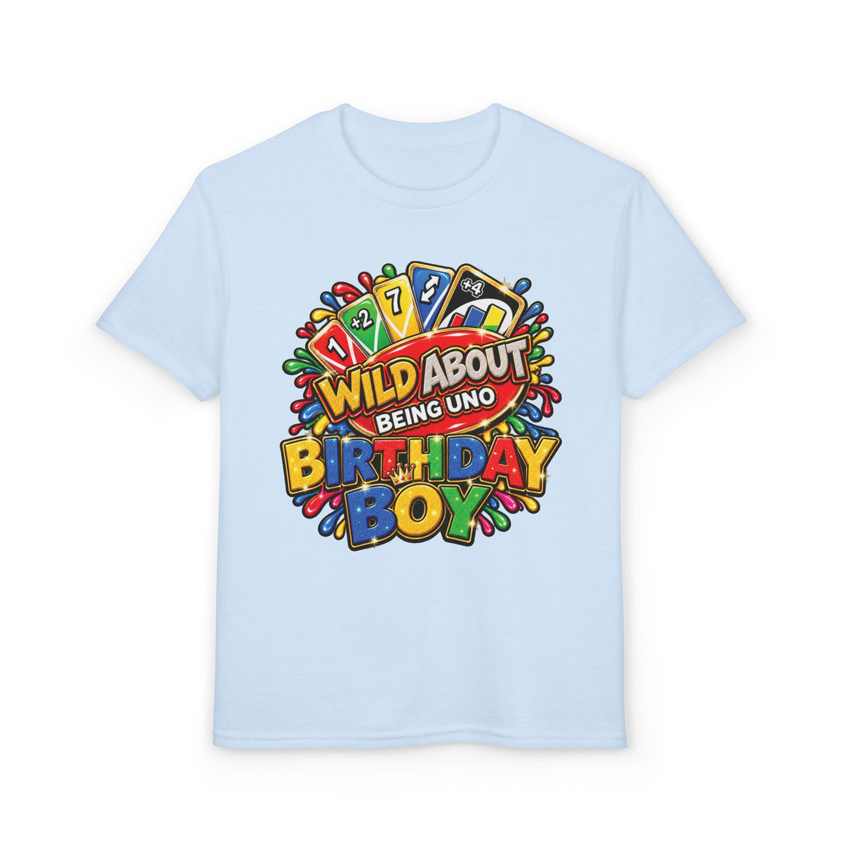 Wild About Being UNO Birthday Boy T-Shirt | Personalized Backprint