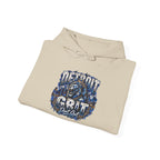 Detroit Grit graphic Hoodie | Motor City skyline, industrial vintage design