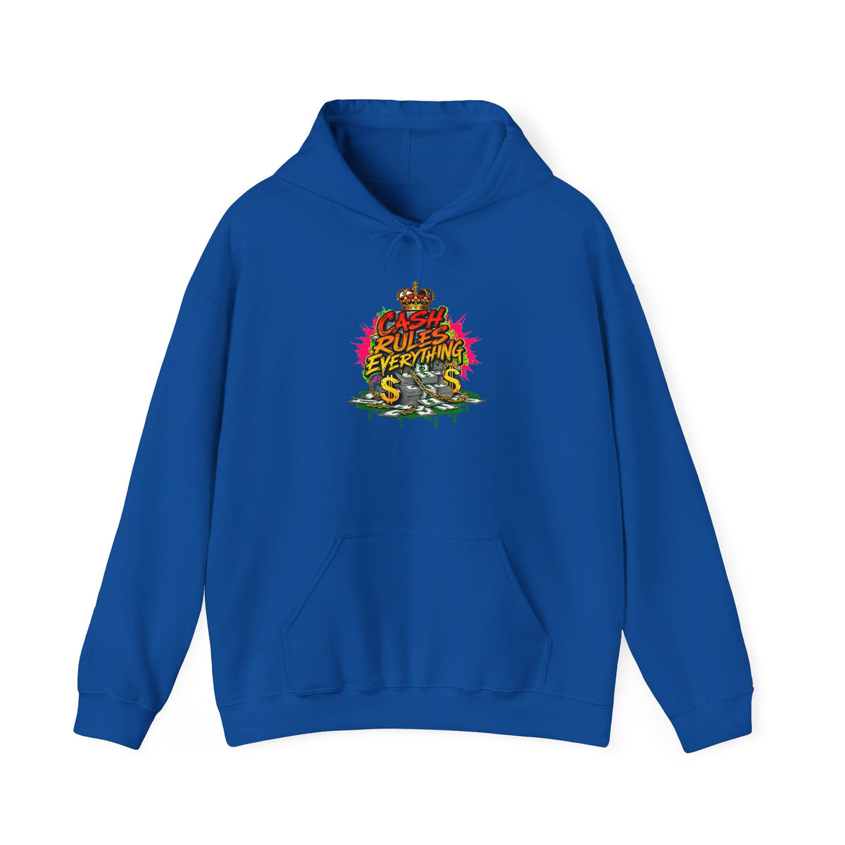 Cash Rules Everything Around Me Hoodie | Graffiti Money Crown Streetwear