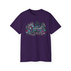 Detroit Nights skyline tee | Retro neon city palm trees graphic T-Shirt