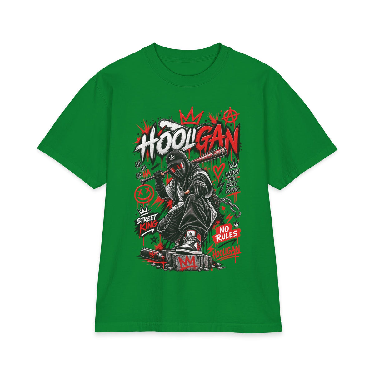 BTS Hooligan Street Skateboard Graphic T-Shirt | Urban Punk Graffiti Tee