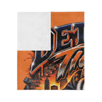 Detroit Tigers Tiger Mascot Blanket | 313 Always Claps Back Velveteen Microfiber