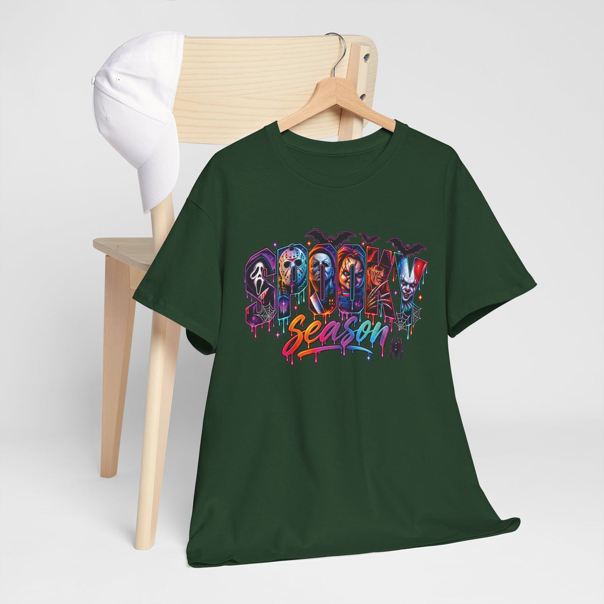Horror Mask Graffiti Tee | Spooky Season Halloween Slasher Skull Vampire Werewolf