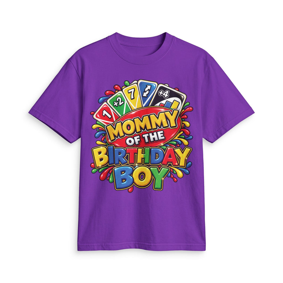 Mommy of the Birthday Boy T-Shirt | Colorful Birthday Card Design