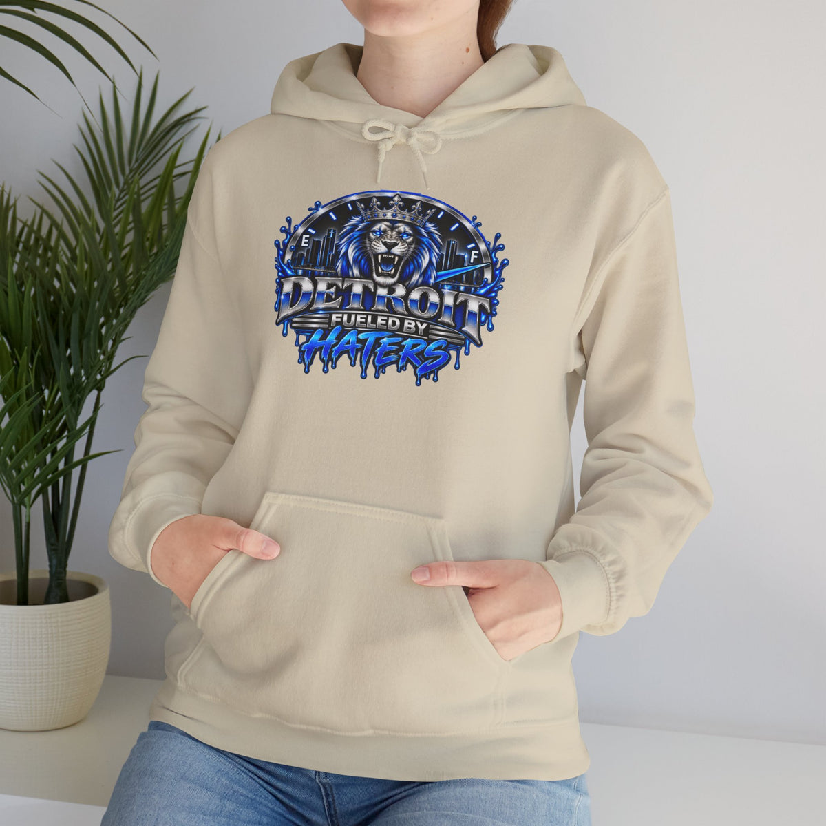 Detroit Graffiti Lion Hoodie | Detroit Drip Streetwear Sweatshirt