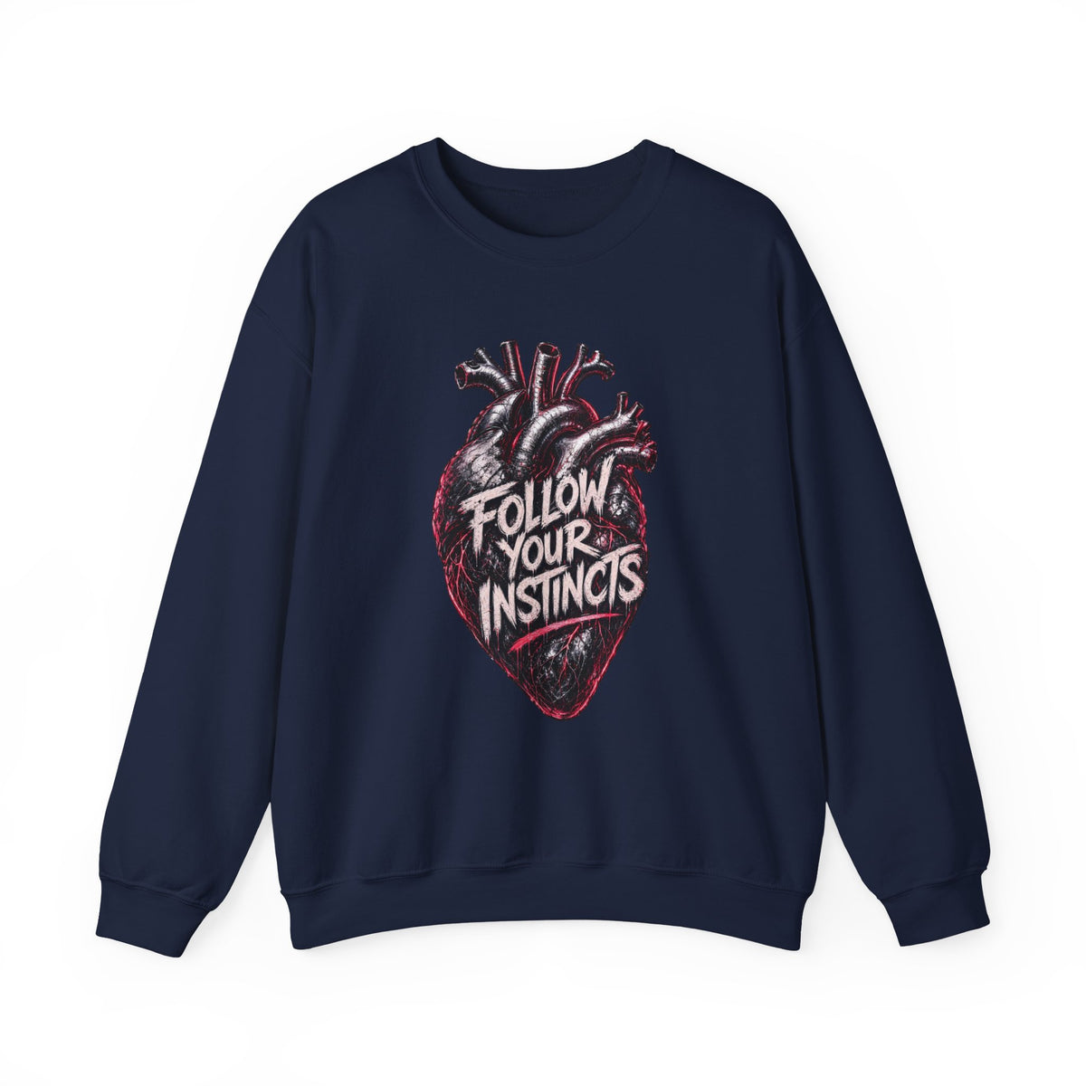 Anatomical Heart 'Follow Your Instincts' Sweatshirt | Hand-Drawn Graphic