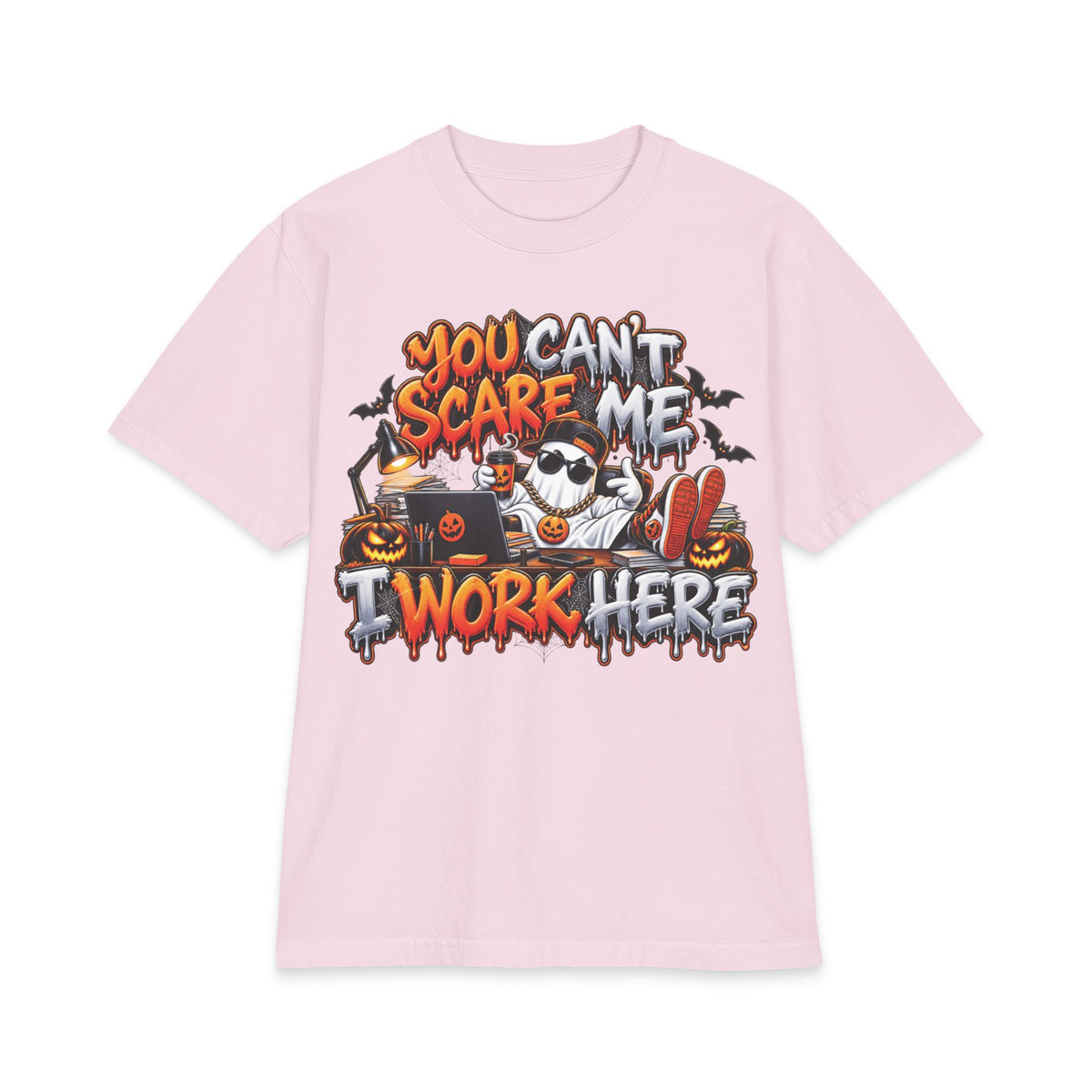 You Can't Scare Me I Work Here T-Shirt | Halloween Office Funny Shirt