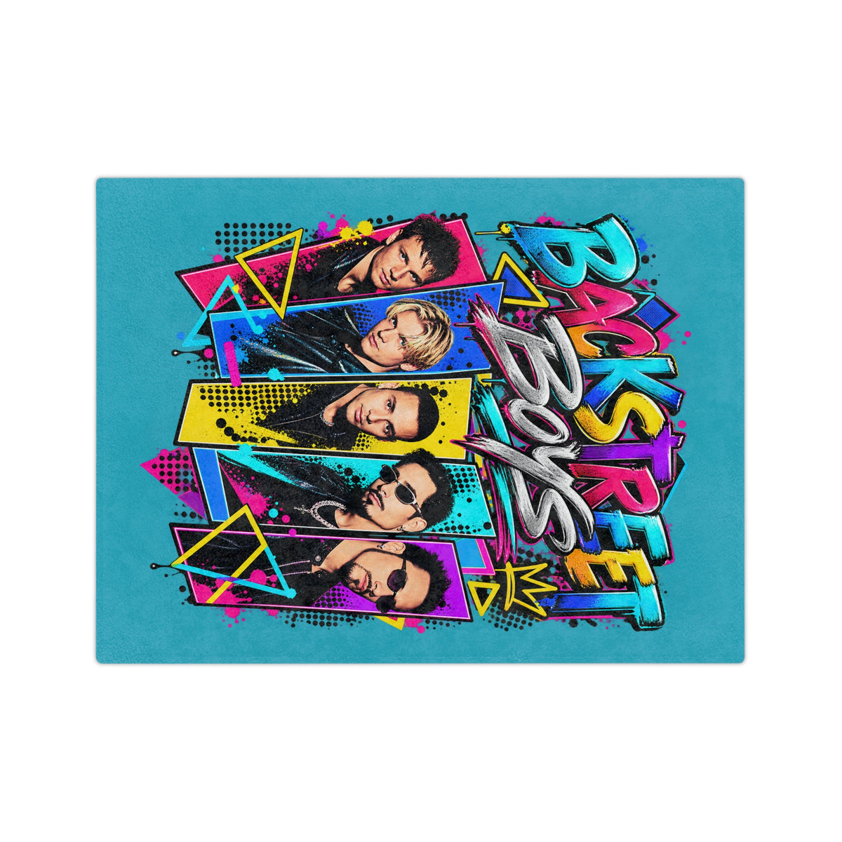 Backstreet Retro Pop Band Graphic Blanket | Velveteen Microfiber Blanket