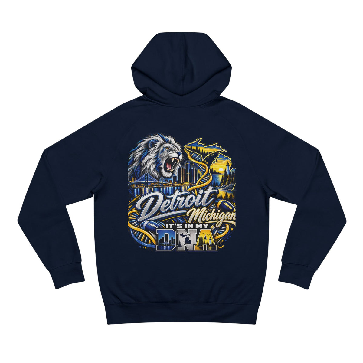 Detroit Michigan Motor City Football Spirit Hoodie