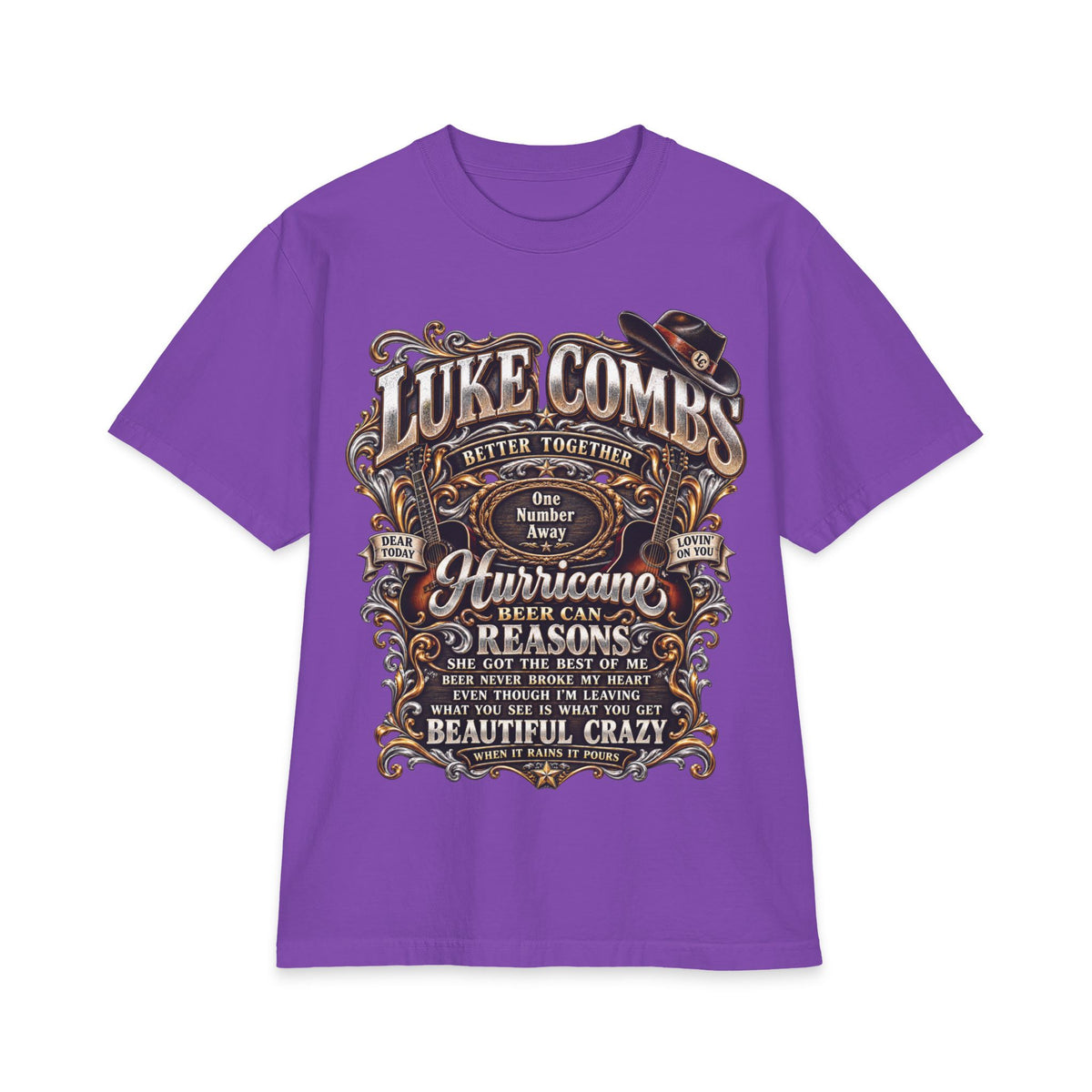 Combs Luke Concert Poster T-Shirt | Country Music Graphic Tee