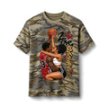 Basketball Love Couple Tee | Camo Cotton Shirt