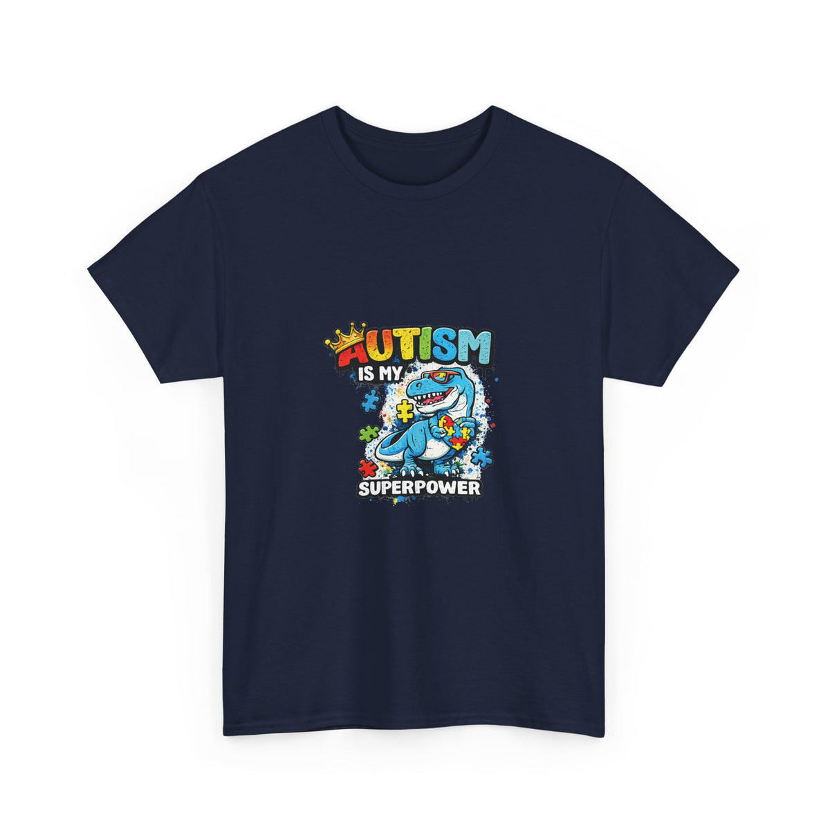 Autism Is My Superpower T-Shirt | Puzzle Piece Shark Design