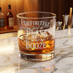 Definitely Not a Flask Full of Booze Whiskey Glass | Engraved 10.5oz
