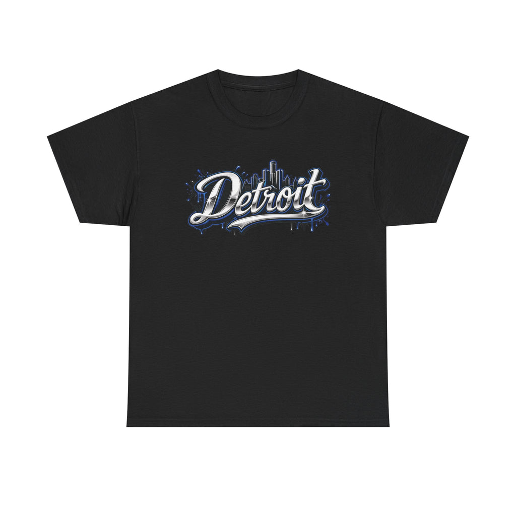 Detroit Script Tee | 313 Drip Skyline T-Shirt