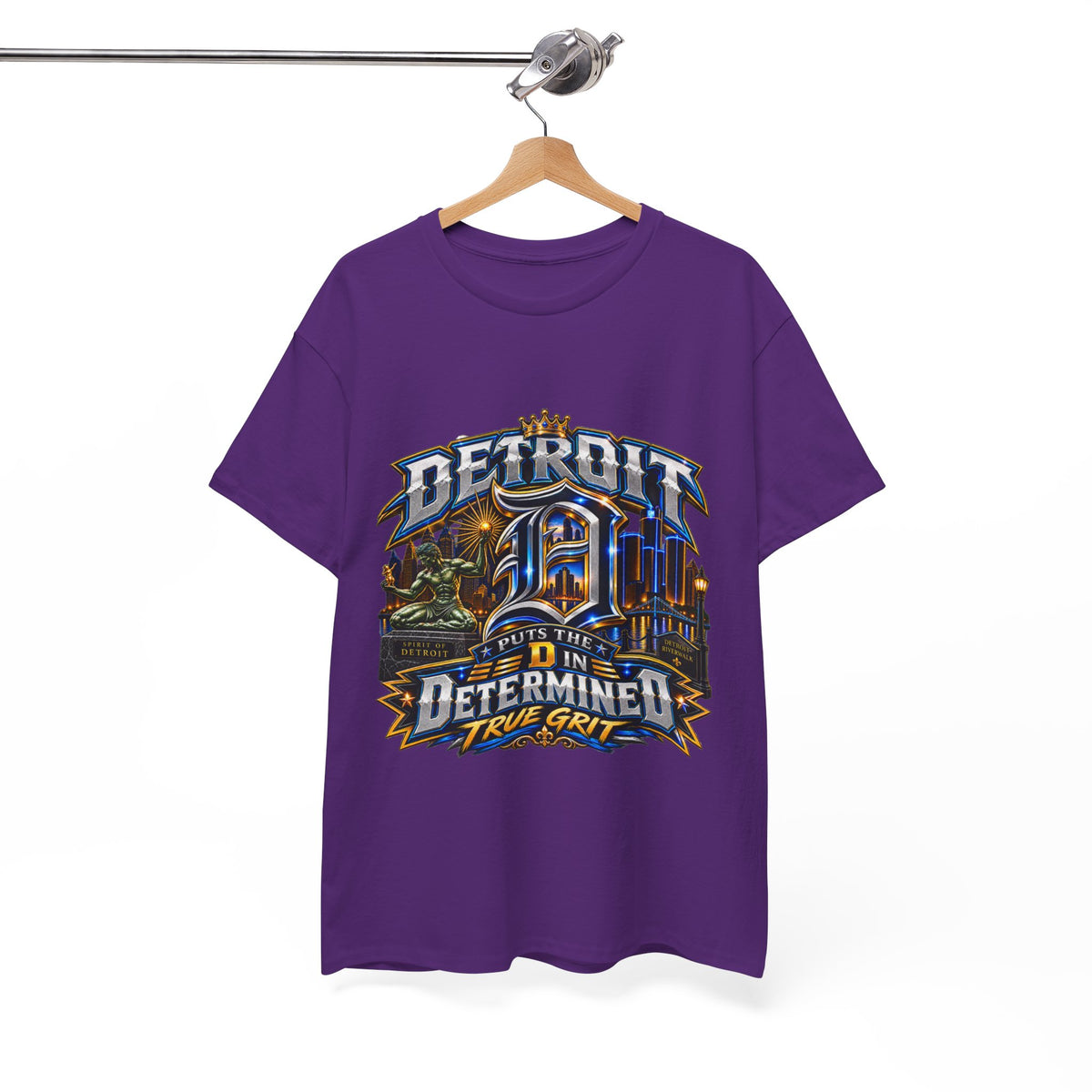 Detroit Determined design T-Shirt | Motor City D Pride, True Grit slogan