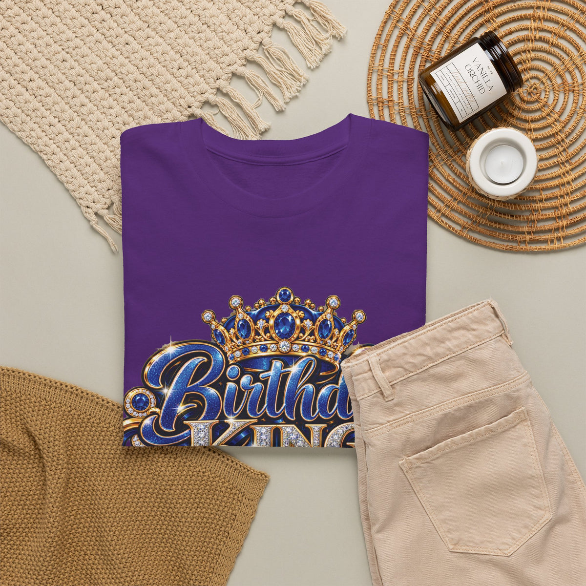 Birthday King Crown Graphic T-Shirt