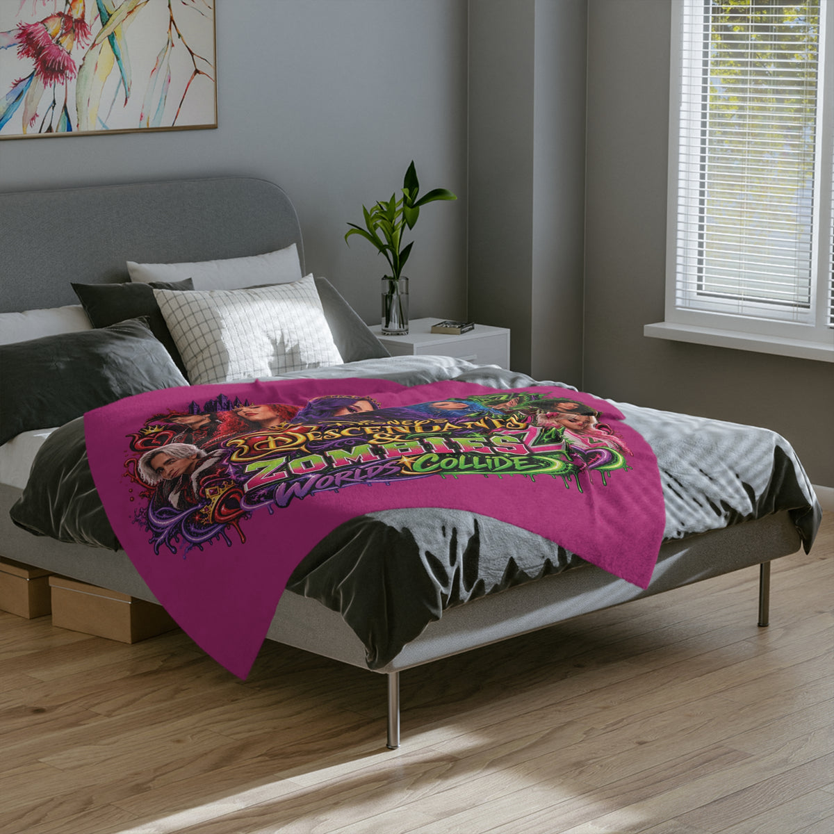 Descendants & Zombies Worlds Collide Blanket | Velveteen Microfiber