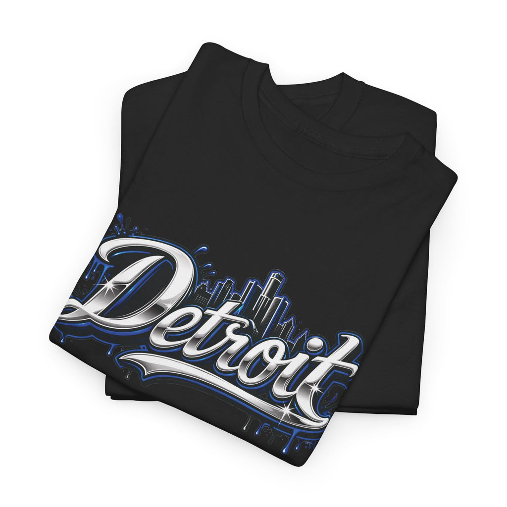 Detroit Skyline Script Tee | Detroit Lion of the North Graphic T-Shirt