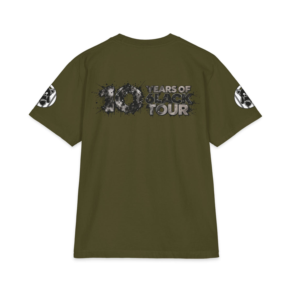 10 Years of 6lack Tour graphic T-Shirt | 6LACK portrait splash design