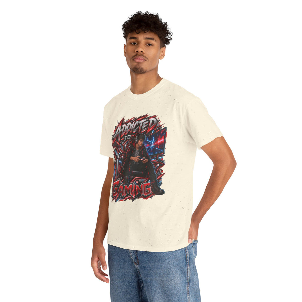 Addicted to Gaming Graphic T-Shirt
