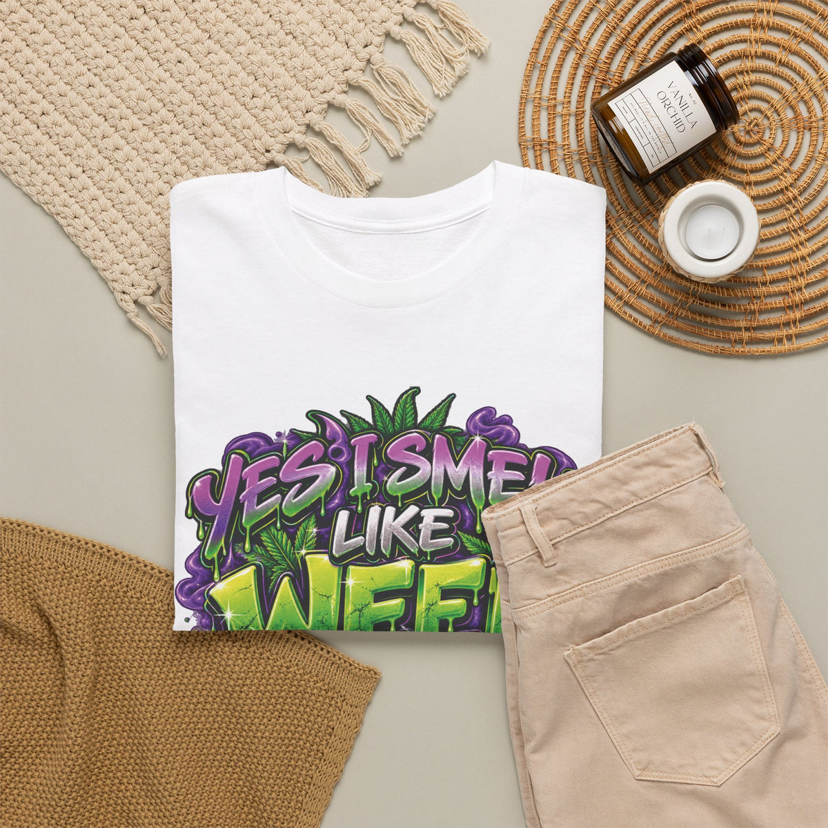 You Smell Like Weed T-Shirt | Cannabis Graphic Tee, Funny Stoner Slogan