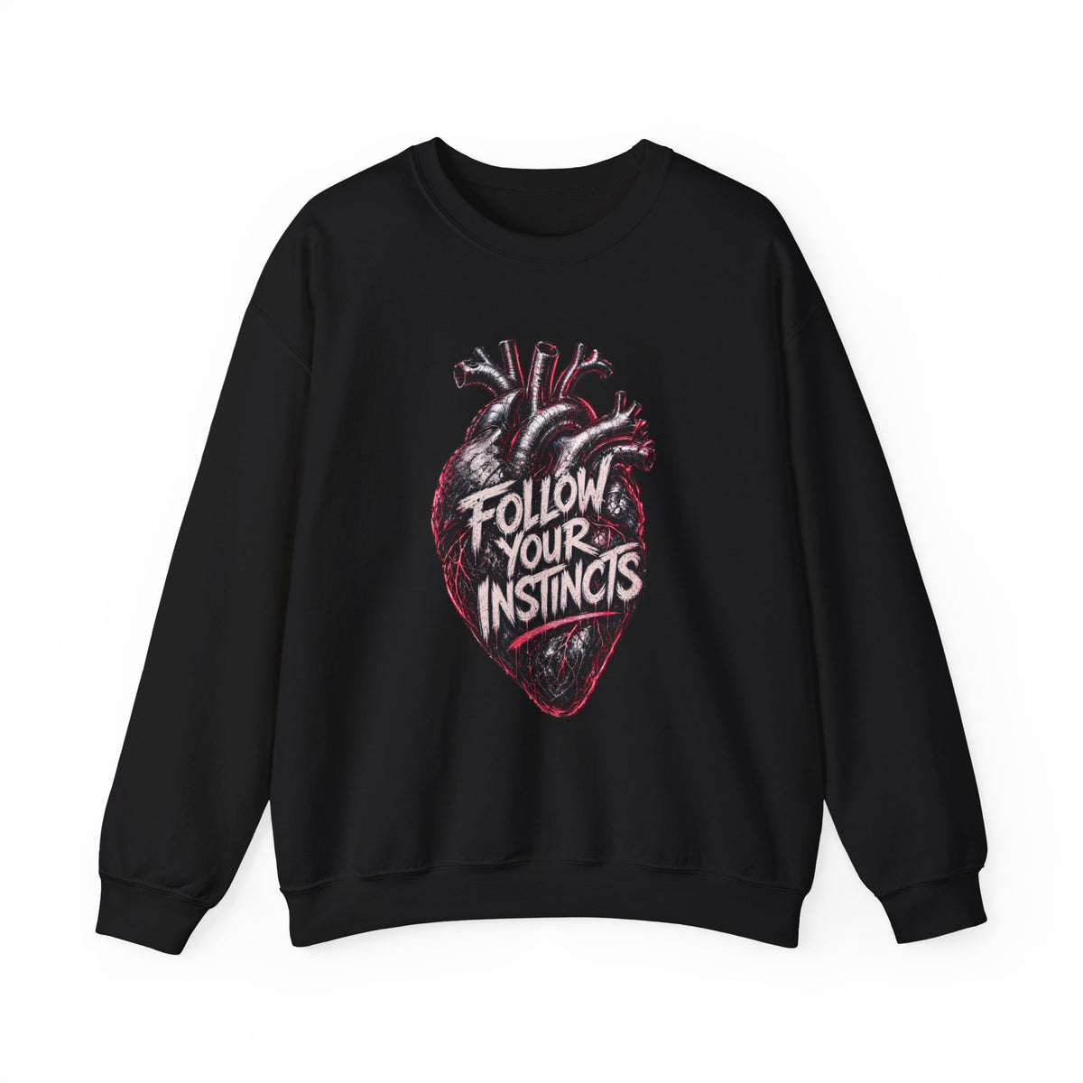 Anatomical Heart 'Follow Your Instincts' Sweatshirt | Hand-Drawn Graphic