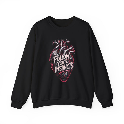 Anatomical Heart 'Follow Your Instincts' Sweatshirt | Hand-Drawn Graphic
