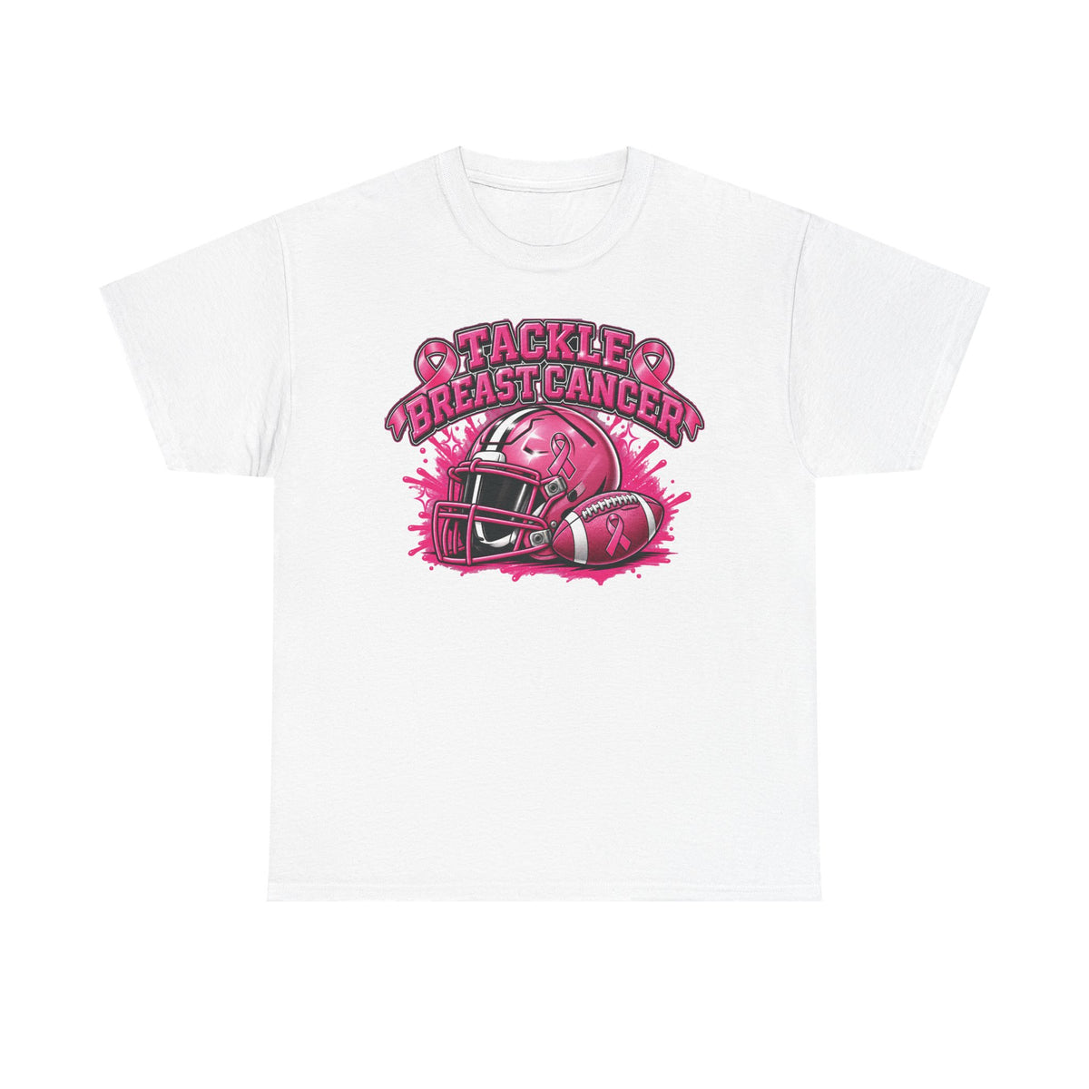 Tackle Breast Cancer Tee | Football Helmet, Pink Ribbon Awareness