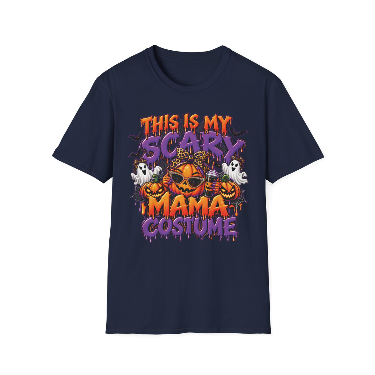 This Is My Scary Mama Costume T-Shirt | Halloween Pumpkin Ghosts Bats